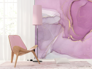 Фотошпалери рожевий флюїд арт - 4