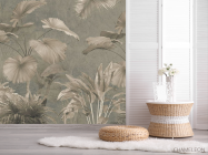 Фотошпалери Тропічні листя в коричневому кольорі - 2
