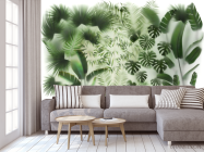 Фотообои Тропические листья за стеклом - 3