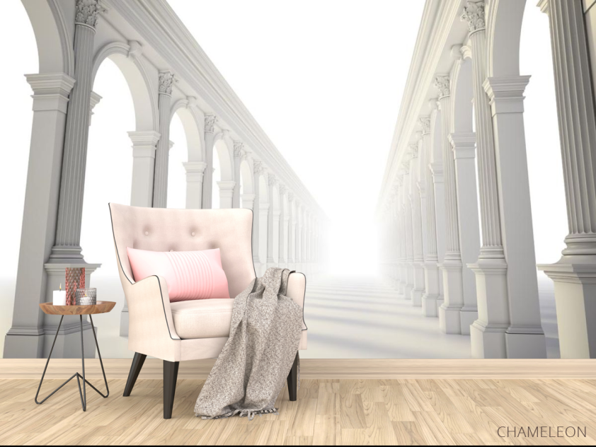 Фотообои Коридор белые арки - 4