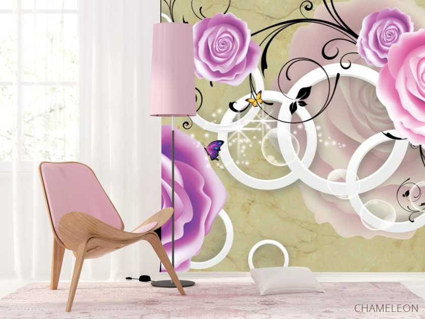 Фотошпалери 3д троянди - 4