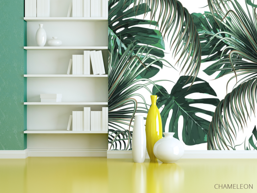 Фотошпалери Зелені тропічні листя - 3