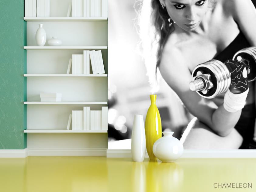 Фотошпалери Дівчина з гантелями - 3