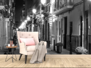 Фотообои Ночная красивая улочка - 4