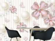 Фотошпалери рожеві брошки - 1