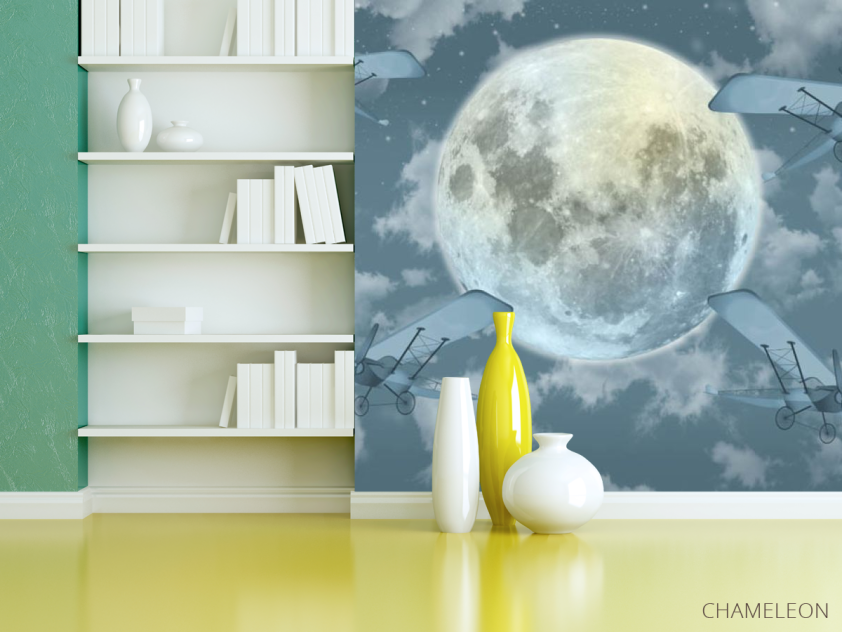 Фотошпалери літаки і місяць - 3