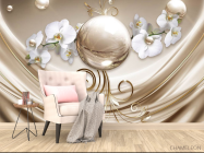 Фотообои Орхидеи и шар - 4