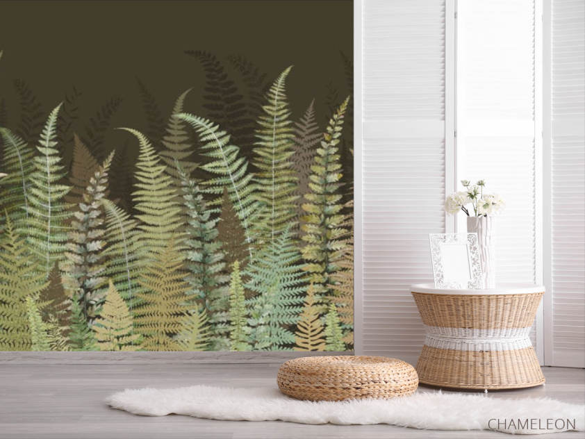 Фотошпалери листя папороті зелені - 2