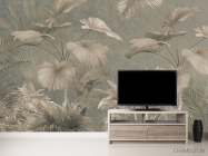 Фотообои Тропические листья в коричневом цвете - 2