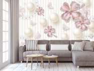 Фотообои Розовые брошки - 3