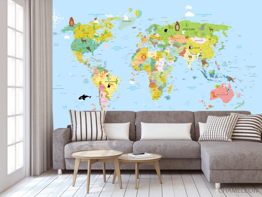 Фотообои Карта в детскую - 3