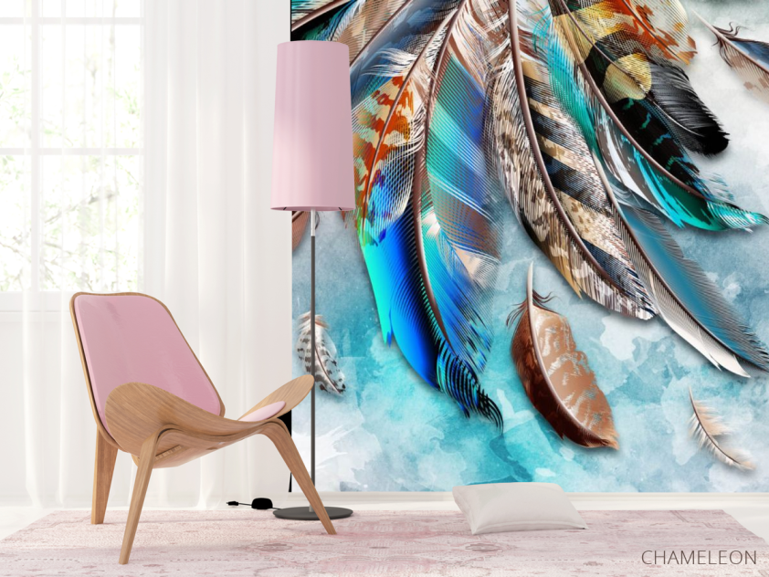 Фотошпалери Кольорові пір'я - 4