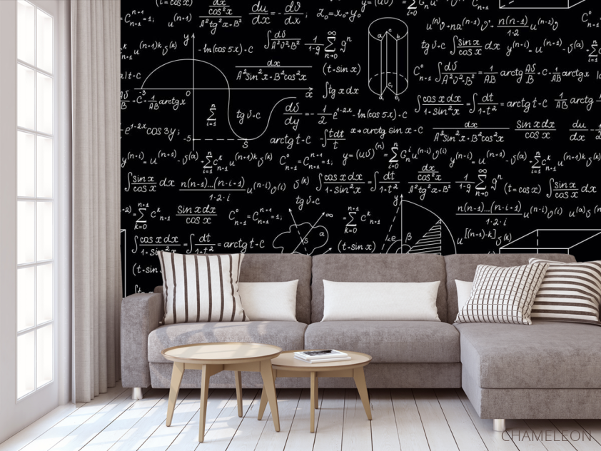 Фотообои Формулы на чёрном фоне - 3