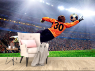 Фотообои Вратарь ловит мяч - 4