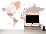 Фотообои Карта на белом фоне - 2