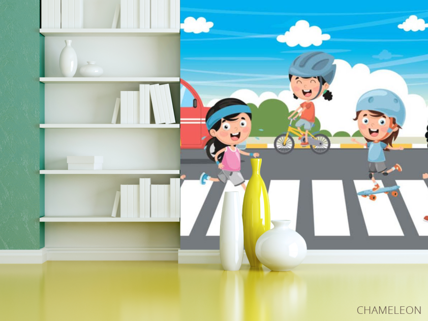 Фотошпалери діти на дорозі - 3