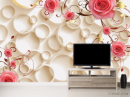 Фотообои в кухню 3д цветы - 2