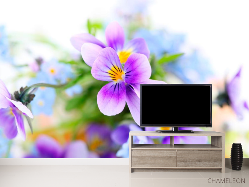 Фотообои Сиреневые анютины глазки - 2