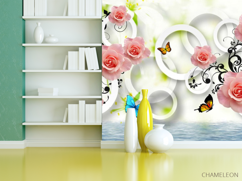 Фотошпалери 3д троянди - 3