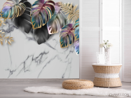 Фотошпалери Тропічні листя на мармурі - 2