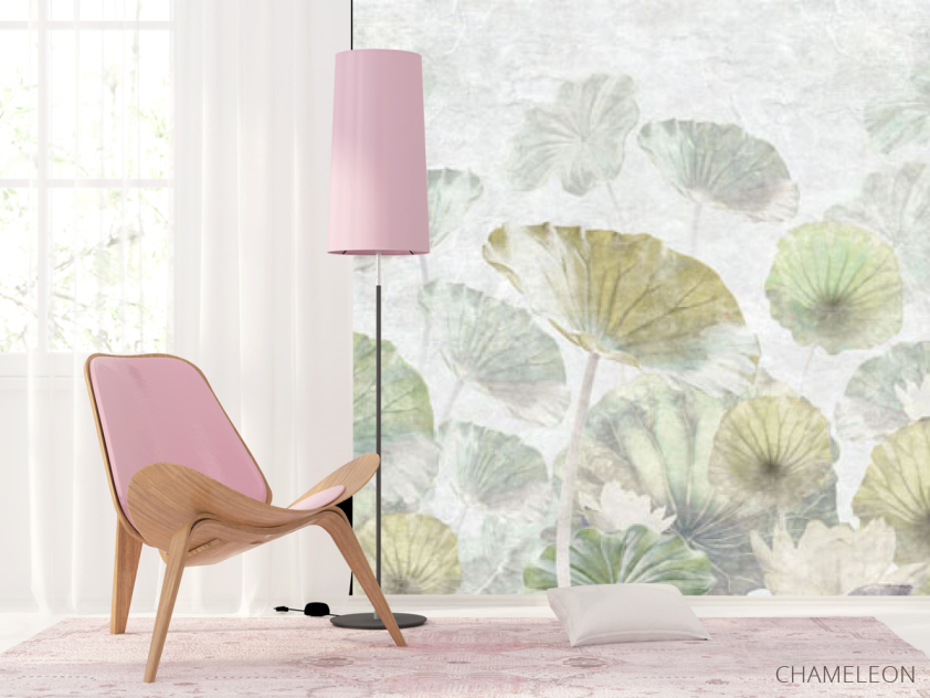 Фотошпалери листя лотоса туманні - 4