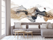 Фотообои Коричневые стерео линии - 3