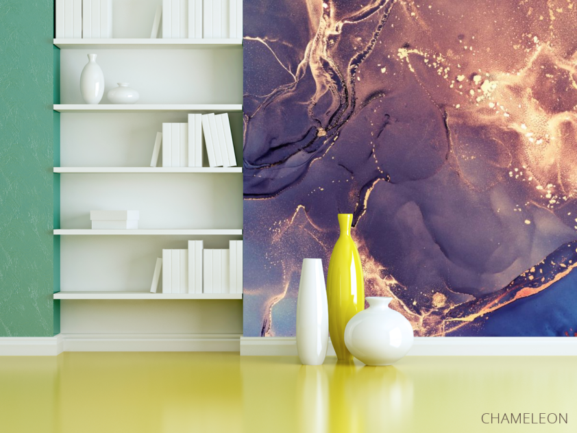 Фотошпалери Фіолетовий Fluid art - 3
