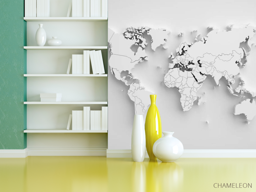 Фотошпалери 3d сіра карта - 3