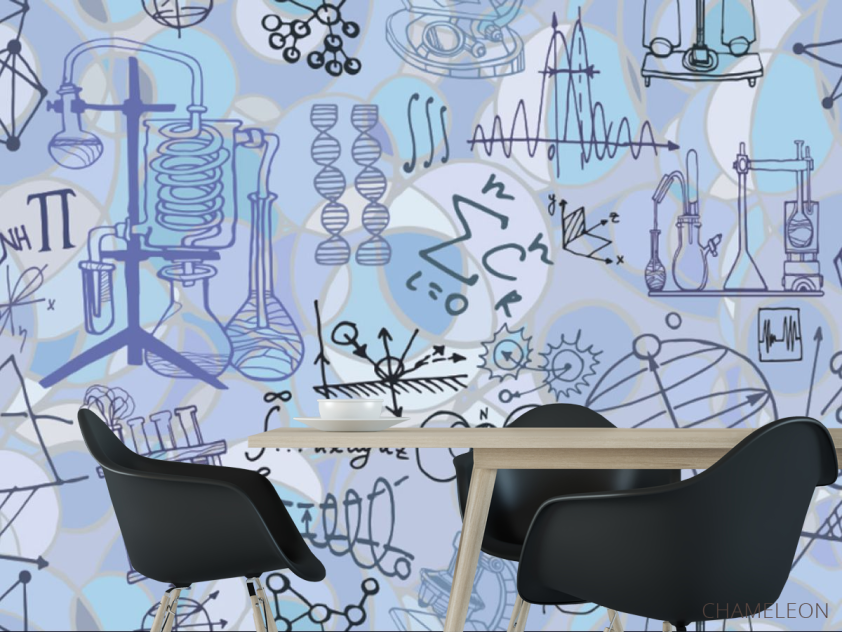 Фотошпалери Патерн для кабінету фізики - 1