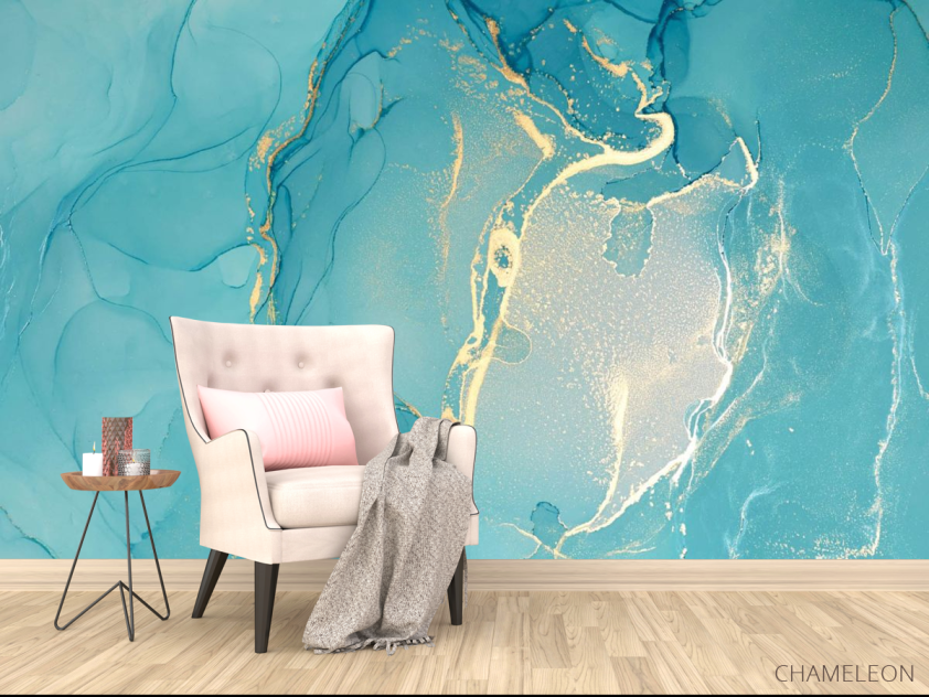 Фотообои Fluid art бирюзовый - 4