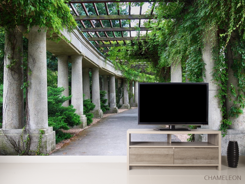 Фотообои Коридор из бетонных столбов - 2