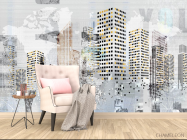 Фотообои Город рисованный - 4