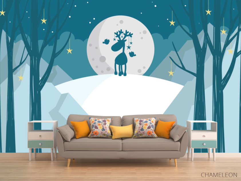 Фотообои Олень и деревья - 1