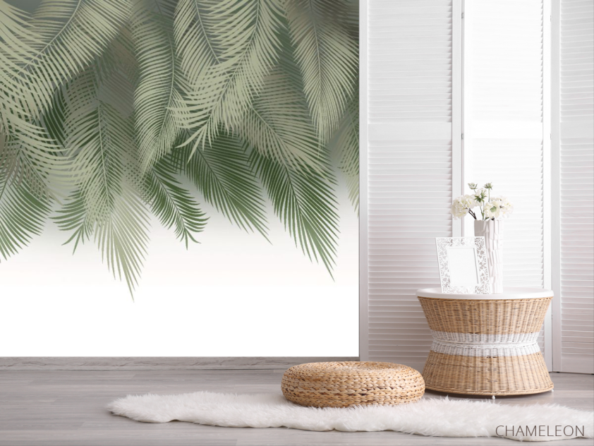 Фотошпалери зелене листя на стіну - 2