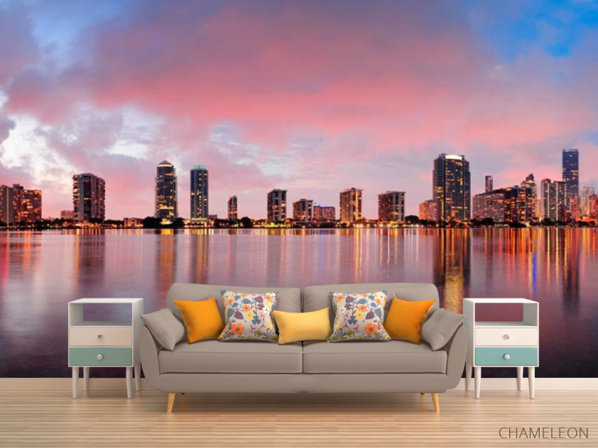 Фотообои Вода, вдали город - 1