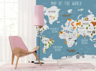 Фотошпалери Дитяча карта світу - 4