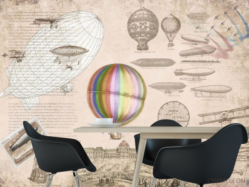 Фотошпалери Вінтажний повітряна куля - 1