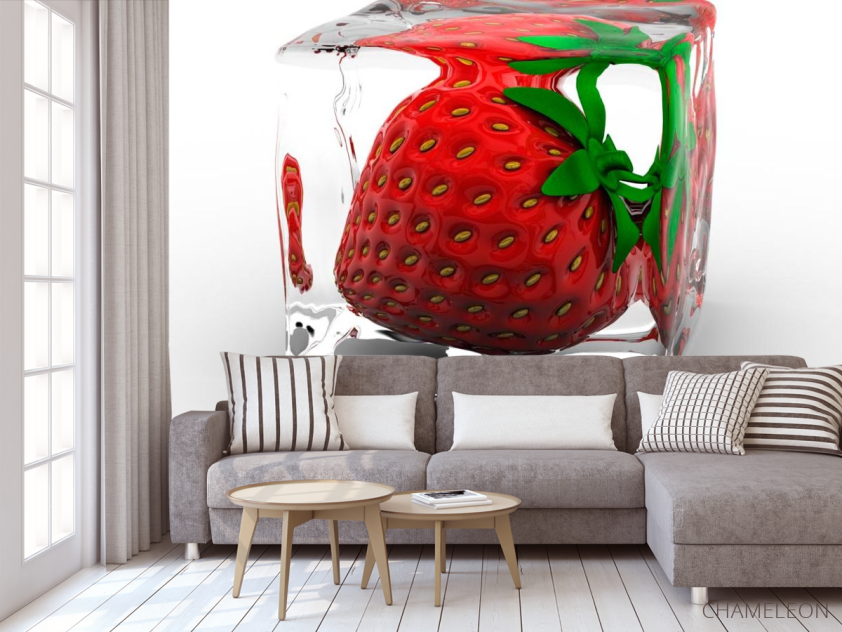 Фотообои Клубника во льду - 3