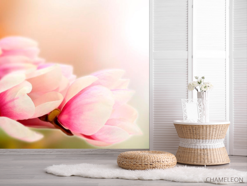 Фотошпалери Рожеві квіти на дереві - 2