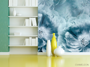 Фотошпалери бірюзові квіти - 3