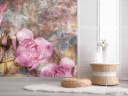 Фотошпалери Рожеві троянди Мальовані - 2