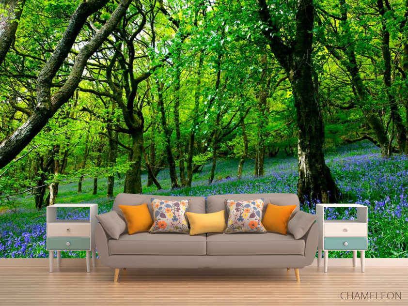 Фотообои Между деревьями цветы - 1