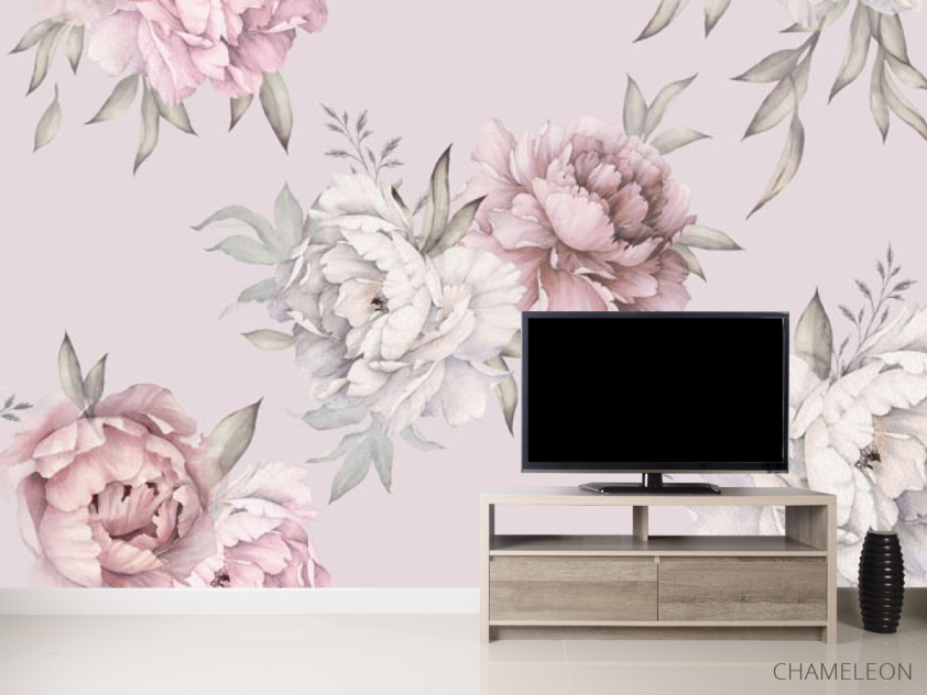 Фотообои Аквварельные пионы - 2