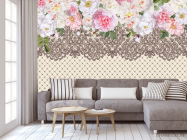 Фотообои Цветы с кружевом - 3