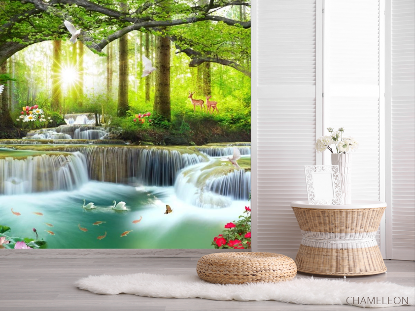 Фотошпалери Лісовий водоспад - 2
