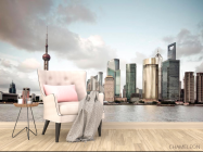 Фотообои Тучи, дома, море - 4