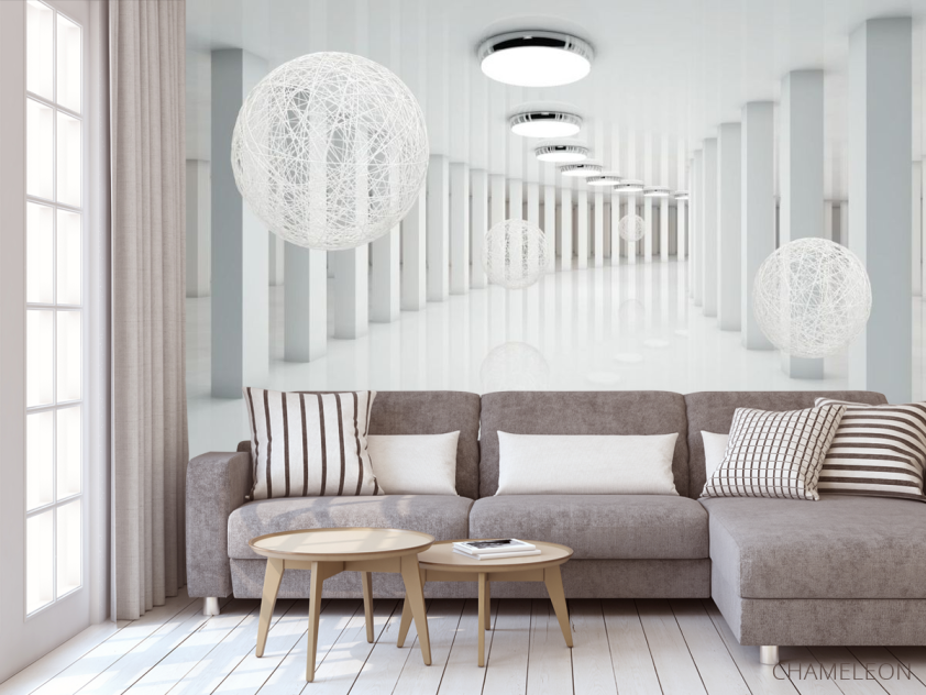 Фотообои Тонель из сфер - 3