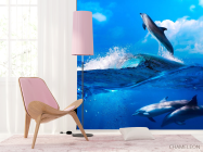 Фотообои Дельфины на волнах - 4