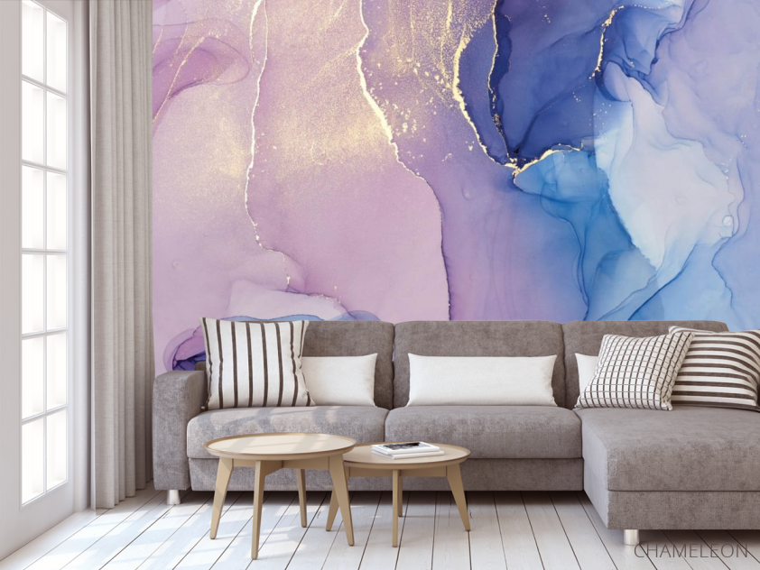 Фотообои Фиолетовый Fluid art - 3