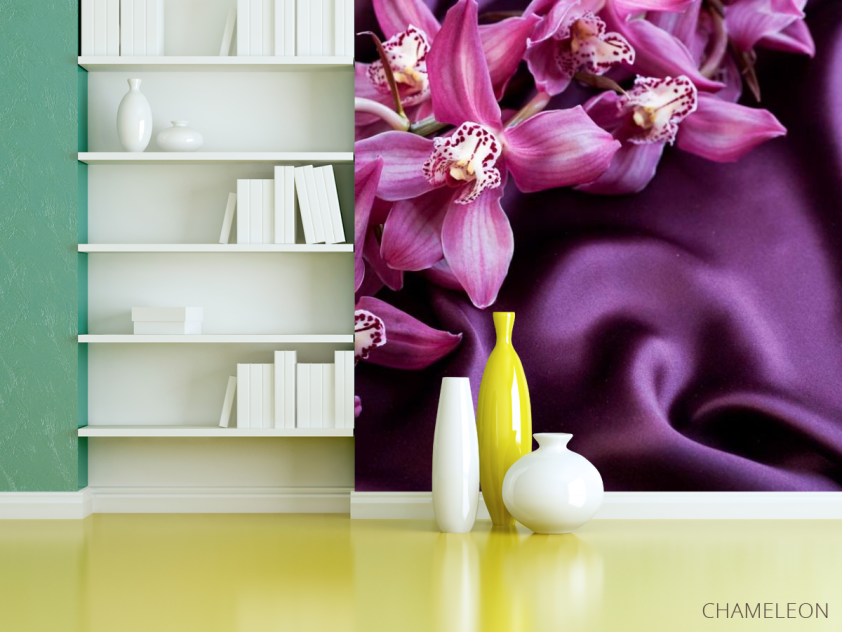 Фотошпалери Квіти на шовку - 3